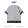 SDSA男装2026新款高贵轻潮牌拼接针织圆领短袖T恤百搭宽松上衣 商品缩略图4