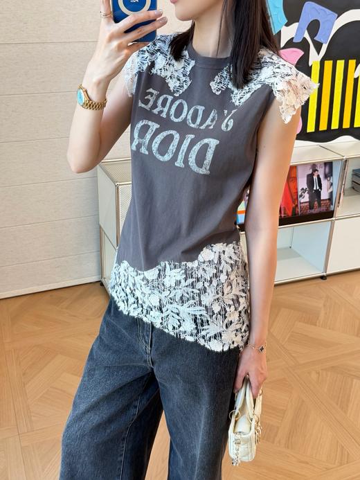 迪奥 2026最新款 超重工蕾丝T恤 商品图7