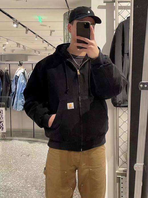 F032962美式工装风水洗做旧牛仔工装连帽夹克外套男女同款 商品图13