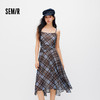 森马连衣裙女夏格纹褶皱2026新款复古设计感小众小性感辣妹吊带裙 商品缩略图0