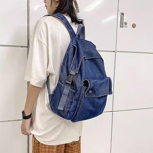 裁缝学苑AH136百搭牛仔布双肩包纸样女装复古书包大容量背包样板图纸 商品图1