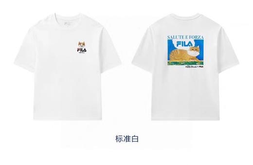 F032931联名款小猫印花休闲宽松情侣款短袖T恤 商品图8