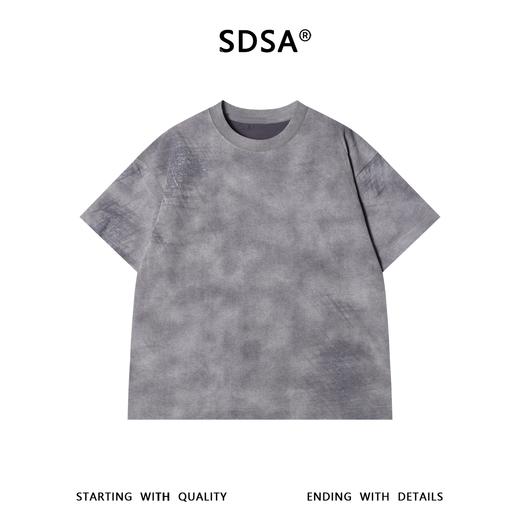 SDSA男装2026新款轻奢扎染设计圆领短袖T恤小众破坏感百搭上衣 商品图0
