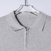SDSA男装2026新款高贵轻奢老钱风简约纯色半拉链翻领短袖T恤百搭 商品缩略图1
