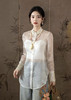 原单新款天丝重磅刺绣透视衬衫 商品缩略图0