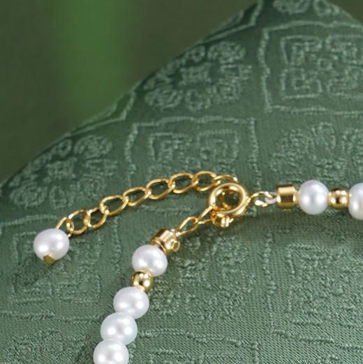 子佩集【珠映清欢】珍珠惜王妃手链【XHSL005】绿珠镀金2602 商品图3