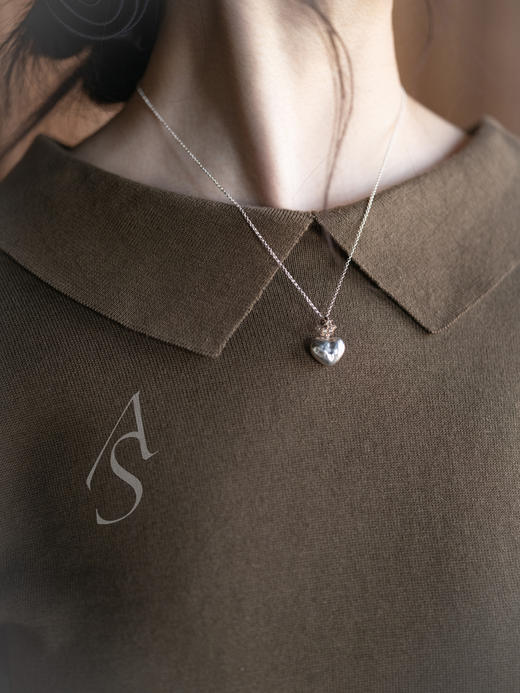 Rosa Maria 26SS 18K玫瑰金圣心弗兰德斯切钻项链 商品图4