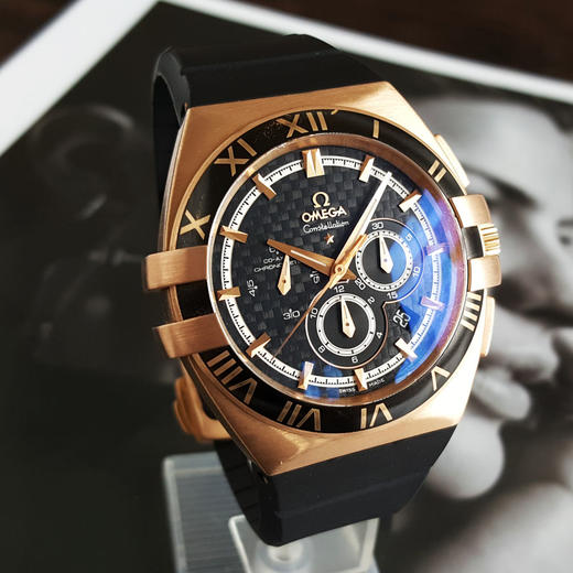 【95新】OMEGA 欧米茄121.62.41.50.01.001天文台认证同轴自动机械机芯日期显示、计时41MM（男款）星座系列18K玫瑰金280226NJT32 商品图2