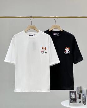 F032931联名款小猫印花休闲宽松情侣款短袖T恤