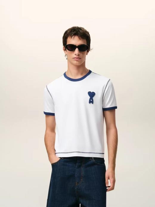 Am！棉质钩编立体ADC爱心经典圆领短袖T恤 Z-15906 商品图2