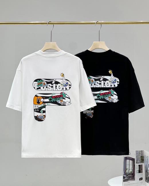 F032932后背外星幻想印花休闲宽松情侣款短袖T恤 商品图1