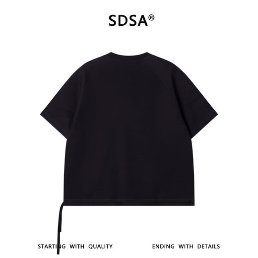 SDSA男装2026新款高贵轻奢纯色侧摆抽绳刺绣字母圆领短袖T恤百搭 商品图4