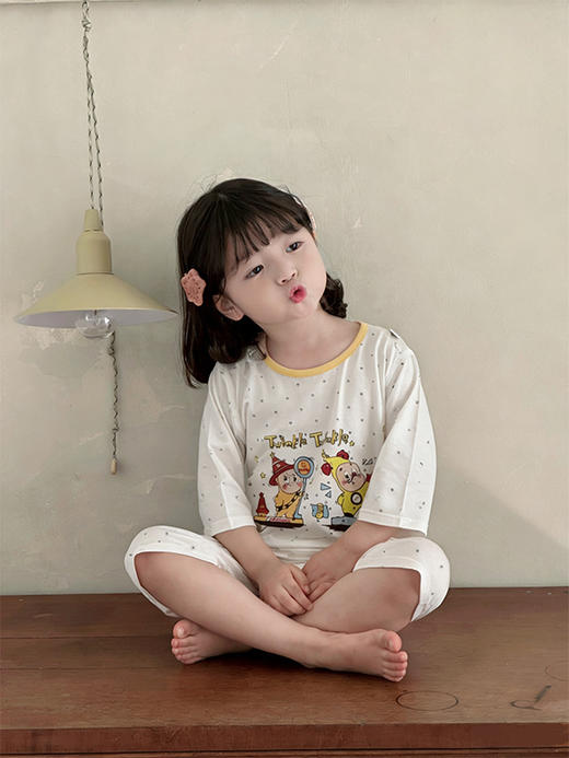 【59.9元起2套】安美雅儿童天丝莱赛尔休闲家居服 夏季柔顺清凉七分袖七分裤空调服睡衣 商品图9