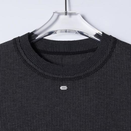 SDSA男装2026新款高贵轻奢慵懒风缝线圆领短袖T恤百搭休闲上衣 商品图1