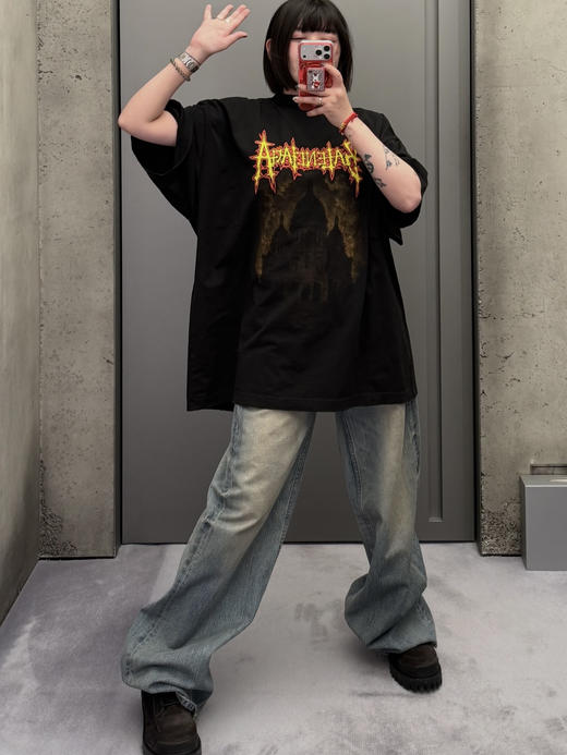 巴黎世家 26ss字母标识圣心教堂印花T恤 男女同款（DY） 商品图2