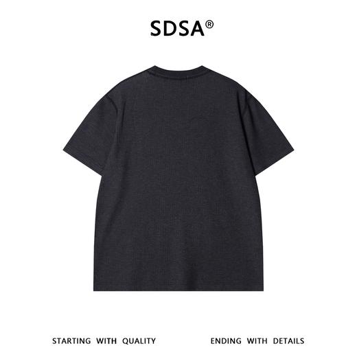 SDSA男装2026新款高贵轻奢慵懒风缝线圆领短袖T恤百搭休闲上衣 商品图4