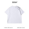 SDSA男装2026新款高贵轻奢简约时尚撞色邮票印花圆领短袖T恤百搭 商品缩略图4