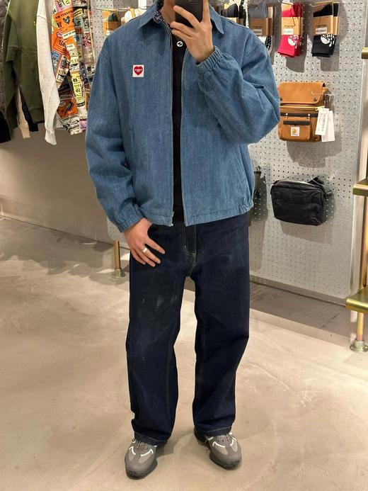 F032965水洗牛仔布心形LOGO标签双面穿工装夹克男女同款 商品图8