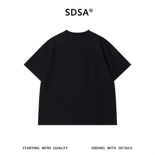 SDSA男装2026新款高贵轻奢潮牌简约纯色拼接圆领短袖T恤休闲百搭 商品图4