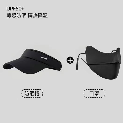 【新款福利来袭！防晒口罩免费送】防晒凉感套装 防晒帽子 新款夏季冰丝显脸小防紫外线太阳帽 跑步运动百搭空顶帽 防晒帽子+防晒帽子两件套 商品图11
