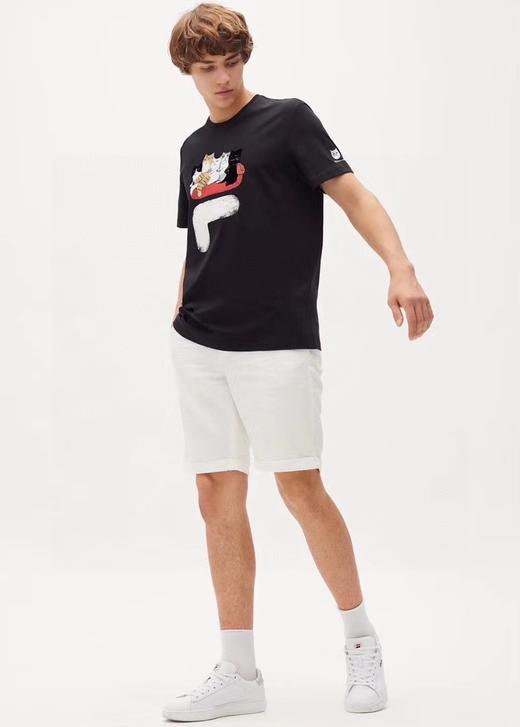 F032933五只猫动物主题休闲宽松男女款情侣款短袖T恤 商品图5