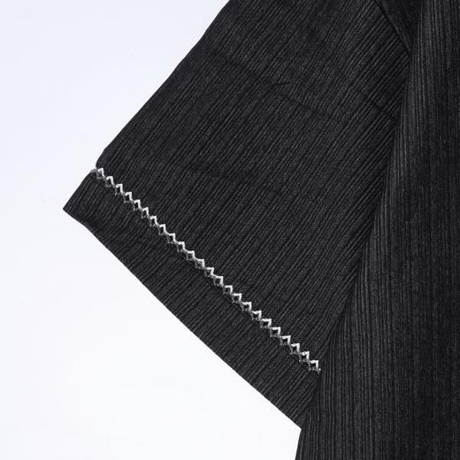 SDSA男装2026新款高贵轻奢竖纹肌理撞色明线宽松短袖T恤百搭休闲 商品图2