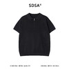 SDSA男装2026新款高贵轻奢老钱风简约纯色半拉链翻领短袖T恤百搭 商品缩略图0