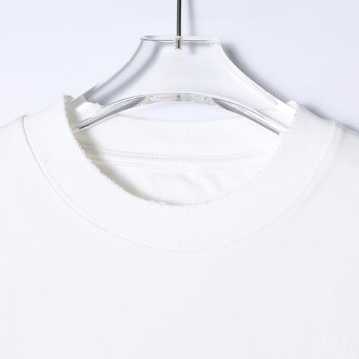 SDSA男装2026新款高贵轻奢美式毛边贴布字母数字做旧圆领短袖T恤 商品图1