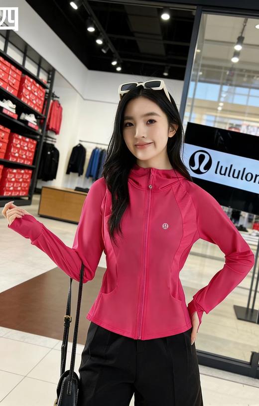 F032948夏季新品女款时尚透气网纱修身连帽防晒衣 商品图0