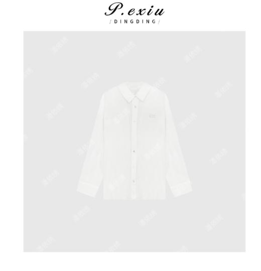 03-5潘依绣丁丁宠粉纯色薄款百搭显瘦衬衫Q98756 商品图0