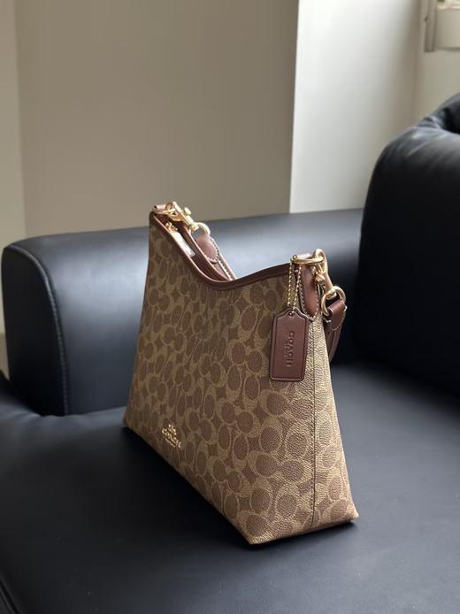 蔻驰 新款 laurel 中号 流浪包 31 焦糖色  暗纹logo（CB） 商品图3