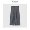 04-1潘依绣丁丁宠粉复古时髦拼接后松紧腰休闲裤Q1644 商品缩略图0