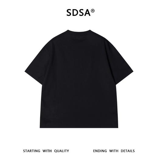 SDSA男装2026新款高贵轻奢美式简约胸前刺绣字母圆领短袖T恤百搭 商品图4