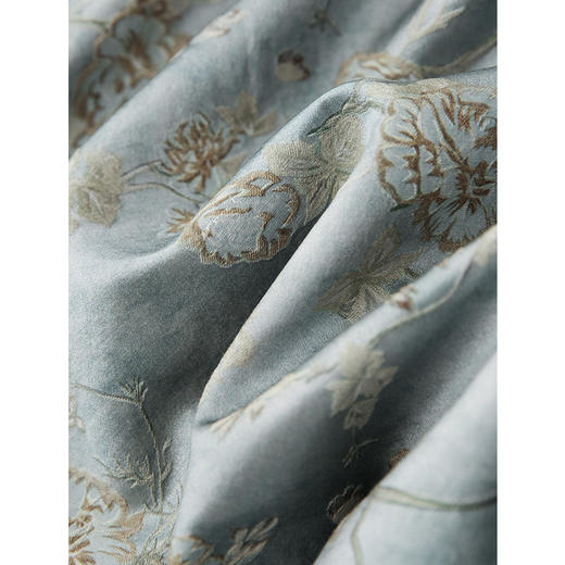 丁摩 38姆米重工桑蚕丝真丝外套女春新中式复古国风提花长袖上衣开衫6ZF-W5205 商品图3