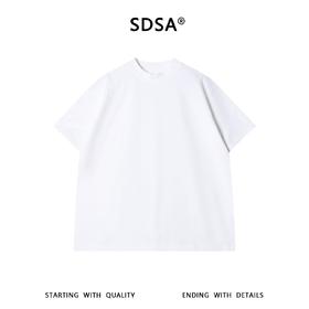 SDSA男装2026新款高贵轻奢韩系极简风纯色圆领短袖T恤宽松百搭潮