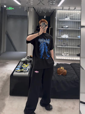 巴黎世家 26ss字母标识铁塔印花T恤 男女同款（DY）