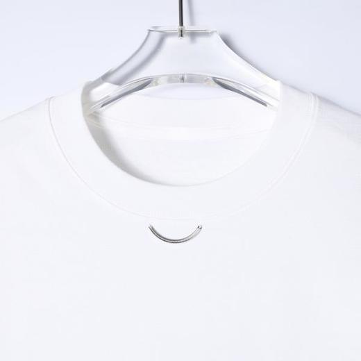 SDSA男装2026新款高贵轻奢潮牌毛边侧缝线金属小圆环短袖T恤百搭 商品图1