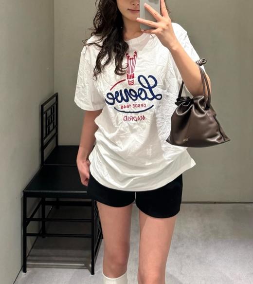 中性款印花褶皱可调节短袖T恤ba014 商品图4