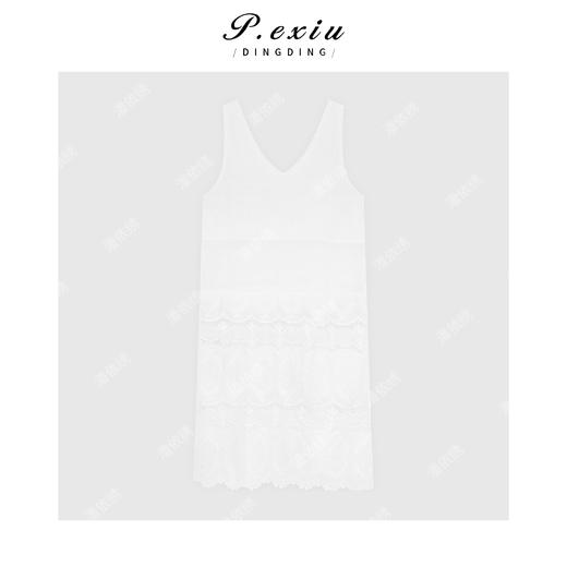 04-1潘依绣丁丁宠粉法式度假风拼接蕾丝背心裙Q10911 商品图0
