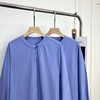 F032959显白蔚蓝色~早春新款新中式设计感领口盘扣气质衬衫 商品缩略图1