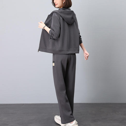 丁摩 休闲运动服套装女春秋季新款时尚卫衣两件套6ZF-653 商品图1