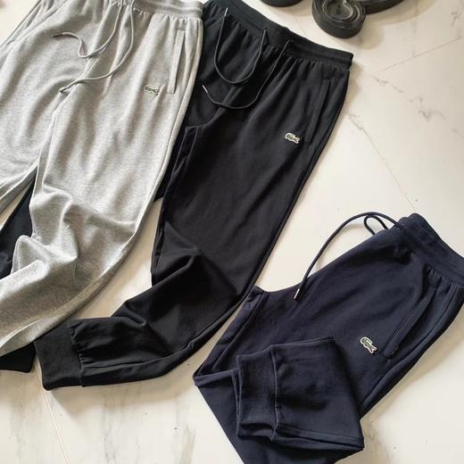 F032915春季新款抽绳设计小LOGO刺绣卫裤基础收口针织长裤 商品图2