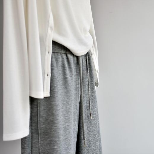 丁摩 【棉质弯刀裤】春季新款女装空气棉微弯刀阔腿运动休闲裤子女6ZF-C363 商品图2