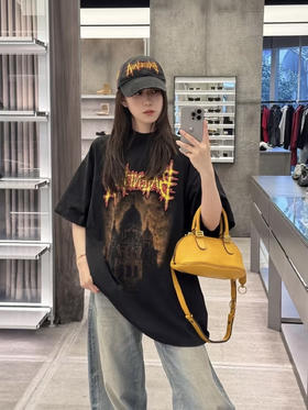 巴黎世家 26ss字母标识圣心教堂印花T恤 男女同款（DY）