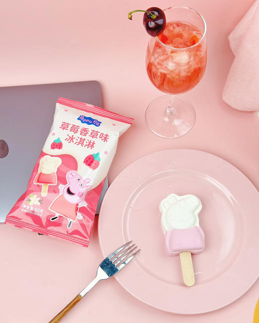 小猪佩奇形草莓香草冰淇淋 商品图0