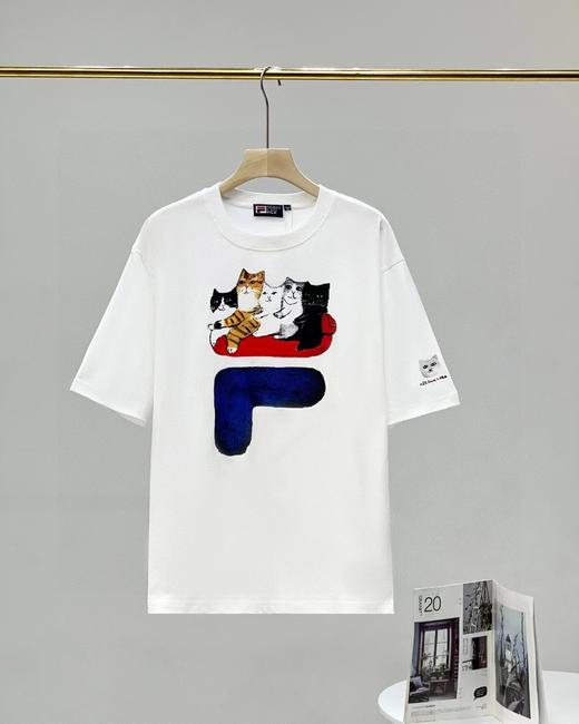 F032933五只猫动物主题休闲宽松男女款情侣款短袖T恤 商品图8