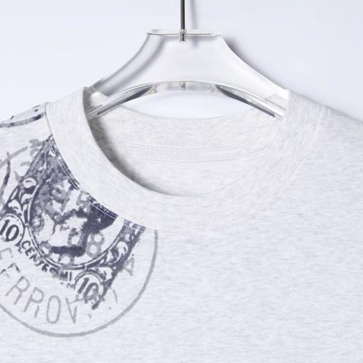 SDSA男装2026新款高贵轻奢简约时尚撞色邮票印花圆领短袖T恤百搭 商品图1