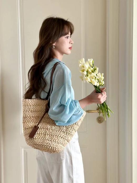 F032953双拉链亚麻莱赛尔天丝凉感连帽针织开衫防晒罩衫 商品图2