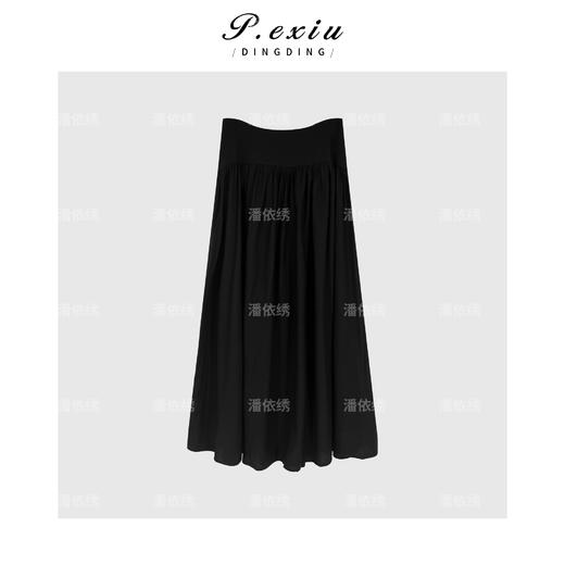 03-5潘依绣丁丁宠粉法式风长款压褶半身裙Q90211 商品图1