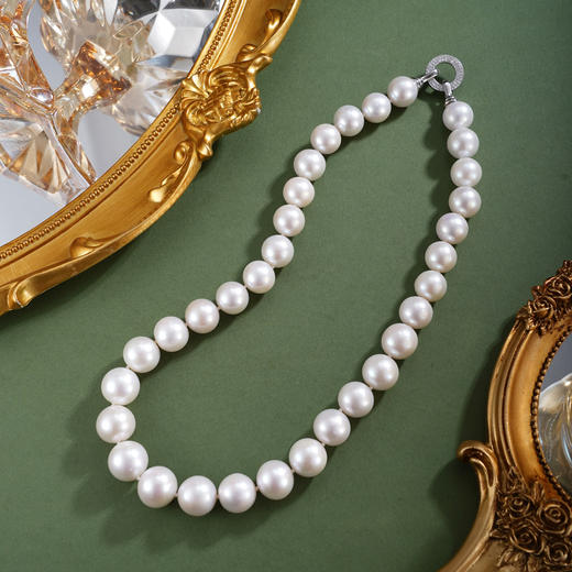 子佩集【一生珠诺】银S925珍珠惜王妃项链【AYXL001】超大白2602 商品图1